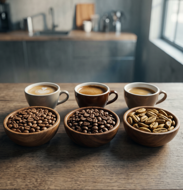 Arabica, Robusta ve Liberica kahve çekirdeklerinin karşılaştırılması